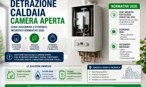 Guida alla detrazione caldaia: sostituisci la vecchia con una a camera aperta per efficienza e risparmio. Normative 2026 e Ecobonus.