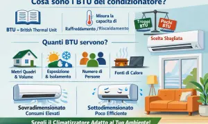 I BTU misurano la capacità di raffreddamento/riscaldamento di un condizionatore. Scegliere i BTU giusti è fondamentale per l'efficienza.