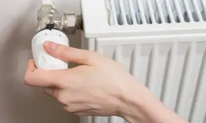 Mano che regola la temperatura dei termosifoni svedesi.