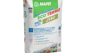 Sacco di Mapei Eco Termo Zero, intonaco a calce per isolamento termico. Ideale per bioedilizia e restauro, come fare intonaco a calce.