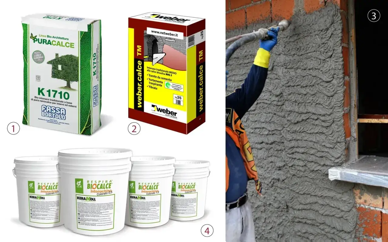 Applicazione di intonaco interno con pistola, mostrando il giusto spessore e la texture.